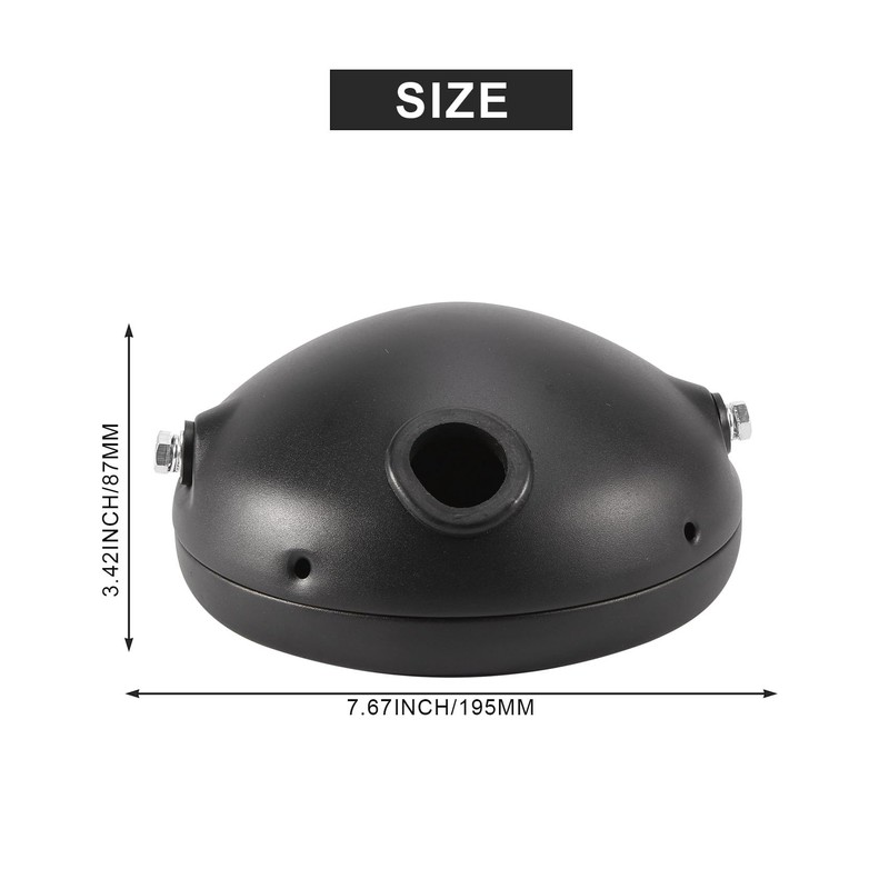 Gokelomg 7 Motorcycle Retro LED Headlight Base in Black