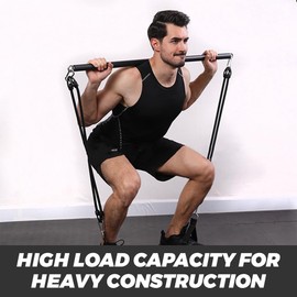 CLIUNT Resistance Band Bar, Portable Pilates Bar with Storage Bag, Pilates Bar Kit with Resistance Band Exercise Stick