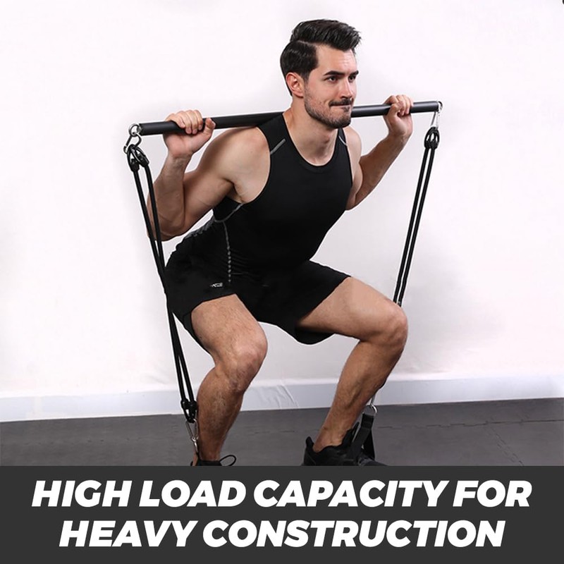 CLIUNT Resistance Band Bar, Portable Pilates Bar with Storage Bag,