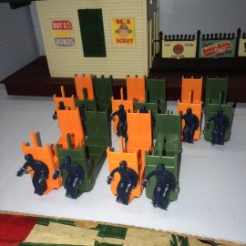 LIONEL #356A  Orange & Dark Green Station Carts     5pr./$52.50