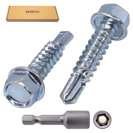 SKIR'CO (Pack of 150) DIN 7504K Galvanised Steel 5.5 x 25mm Screws Self Drilling Tapping Screw Hex Head
