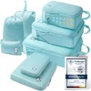 Compression Packing Cubes 8 Set Travel Organizer, Waterproof Travel Packing
