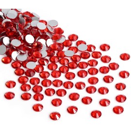 Jollin Glue Fix Flatback Rhinestones Glass Diamantes Gems for Nail Art (ss20 576pcs, Siam)