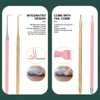 2 Teiliges Wimpernlift Dauerwellenwerkzeug, Gebogene Spitze, Kurzer Kamm B6, Doppelseitiges