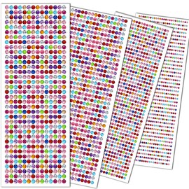 3090 Pcs Self-Adhesive Face Rhinestones For Makeup Festival Face Jewels Glitter Eye Gems Stickers For DIY Crafts Nail Body Makeup Wedding Party Decor 4 Sizes 3/4/5/6 mm(Colorful)