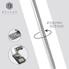 NKlaus Snake Chain Necklace 8 Layers Diamond-Coated 925 Silver 0.8