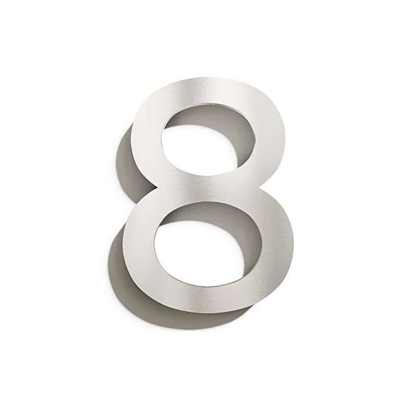 N-03-8-E Stainless Steel House Number 8 - Solid, Weatherproof and
