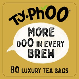 Typhoo Gold • Luxury Black Tea • 80 Tea Bags • Smooth, Full-Bodied Taste • Everyday Blend • Rainforest Alliance Certified • Ethical Sourcing • Crafted for Everyday Luxury • Made in the UK