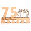DARO Design - 75th Birthday Money Gift Wooden 75th Anniversary