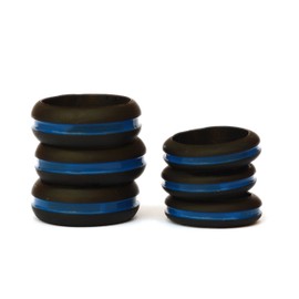 SayitBands Thin Blue Line Silicone Ring in Size 12