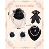 5Pcs Fascinator and Gloves Set for Women Tea Party Veil
