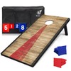 Cornhole Board Set Outdoor Game-Includes 2 Wood Boards 4x2 Feet,