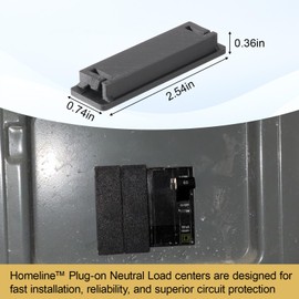 EAORBD Square Breaker Panel Cover for Schneider Electric Homeline Square D QO Filler Plates QOFPCP Circuit Breaker Cover, 0.7inch 6-Pack
