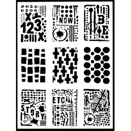 9"x12" ATC Mixup 1 Apter Stencil by Seth Apter