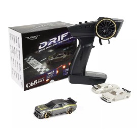 SVERTIBO Turbo Racing 1:76 Scale RC Drift Car, Table Racing 2.4GHZ Remote Control Mini...