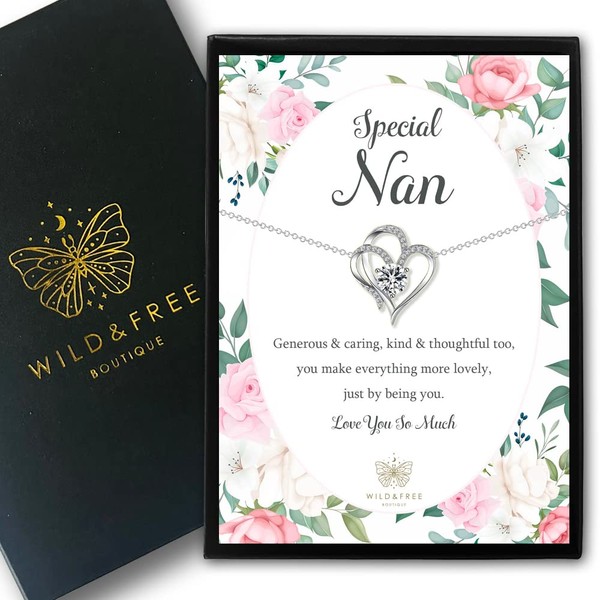 Beautifully Boxed Nan Gift Necklace - Heartfelt Verse Sentimental Keepsake