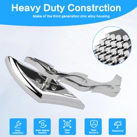 RIDLOG Motorcycle Mirrors Rearview Mirrors 360 Degree Rotation 8mm 10mm Motorcycle Rhombic Side Mirrors Fit for Harley Softail Dyna Sportster Street Bike Scooter Chopper Cruiser (Chrome)