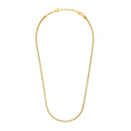 s.Oliver 2033931 Men's Necklace Stainless Steel 55 + 5 cm Gold Comes in Jewellery Gift Box, Stainless Steel, None