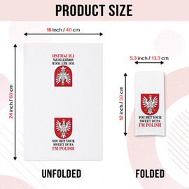 GOSJINNK Funny Saying Kitchen Towels, You Bet Your Sweet Dupa I'm Polish Dishcloths, Polish Gifts for Women Men, Poland Flag Decorative Tea Towels, Sweet Housewarming Gifts for Hostess Friend Bestie