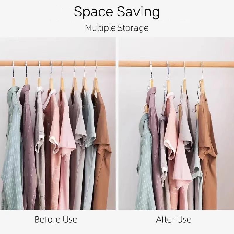 100 Counts Hanger Connector Hooks for Clothes Storage,Space Saving Organizer,Space