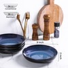 LERATIO Large Pasta Bowls,38oz Ceramic Pasta Bowls,9.0" Reactive Glaze Pasta
