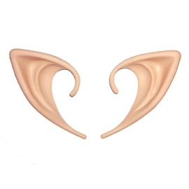 Secaden Cosplay Fairy Pixie Elf Ears Soft Pointed Ears Tips Anime Party Dress Up Costume Accessories (Short Style)