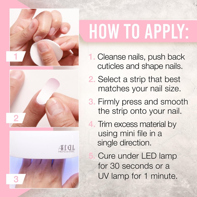 Ardell Nail Addict Semi Cured Gel Nail Strips - Blushing