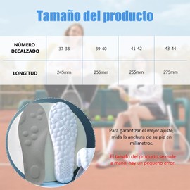 2 Par Plantillas para Fascitis Plantar, Plantillas ortopédicas unisex, Plantilla de espuma viscoelástica, alivia el dolor de pies y mejora la comodidad de uso (Gris, 37-38)