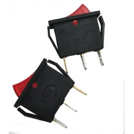 120927-24 120 Volt Lighted On-Off Rocker Switch with 3 Prong Plug Compatible with Electric Fireplaces FMI Desa R495KDEFT1F 29-159-1(2PCS)