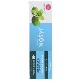 Jason Powersmile Fluoride-Free Peppermint Fresh Breath Toothpaste 4.2 Oz, (Packaging May Vary)