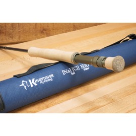 Kingfisher Fly Fishing NACL (Salt) Fast Action Fly Rod - Comes with a Spare Tip and Travel Tube (790-4 (9', 7wt, 4pc))