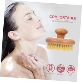 Beavorty Wooden Handle Body Brush Bath Cleaning Brush Shower Skin Brush for Daily Exfoliating