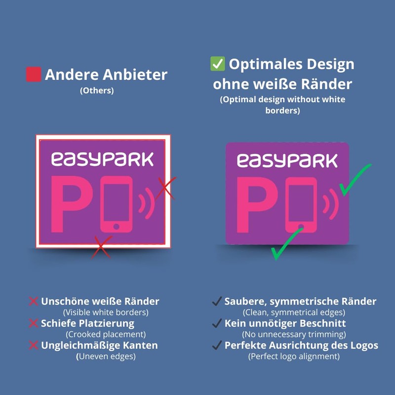 Generisch EASYPARK Easy Park Hinterglasaufkleber C Kleiner Parkvignette Sticker Auto