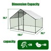 Bettercloud 6.6x10x6.6ft Large Walk-in Metal Chicken Coop Poultry Cage Hen