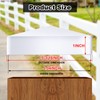Taiyin 6 Pcs Pyramid White PVC Vinyl Post Top Caps,