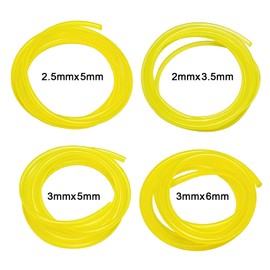 JEKUGOT Strimmer Fuel Pipe, 4 Size Fuel Hose, Strimmer Fuel Line, Petrol Hedge Trimmer Fuel Line, 2 x 3.5mm, 2.5 x 5mm, 3 x 5mm, 3 x 6mm, 1m Long