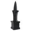 Black Plastic 5/8" Trident Spear Finial Fence Topper for Wrought