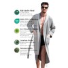 SEYANTE Men’s Waffle Robe w Piping Hooded Lightweight Cotton, Full