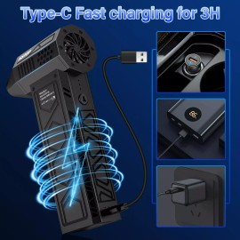 HSTOP Turbo Air Duster with Flashlight, 180000 RPM, 10000mAh Battery,High-S