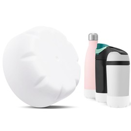 VIKIZUES Silicone Boot Compatible with Owala Kids Water Bottle 14/16 oz & S'well 17oz Water Bottle and More 12/17 oz Stainless Steel Water Bottles, Anti-Slip Bottom Protector Sleeve (White)