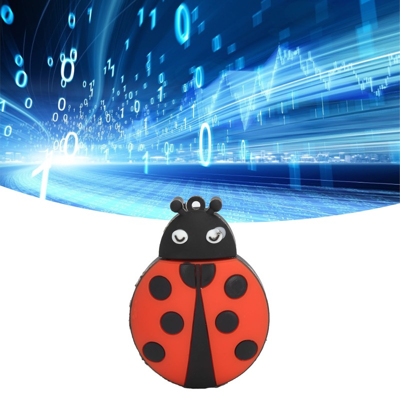 Flash Drive Cute Cartoon Ladybug Compatible Storage Optional USB Thumb