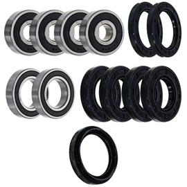 NICHE Wheel Bearing Seal Kit for Honda ATC110 ATC125M ATC185 ATC200 ATC250R 6007-2RS 6302-2RS