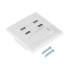 QANYEGN 4 Port Wall Outlet, USB Wall Mounted Socket, USB