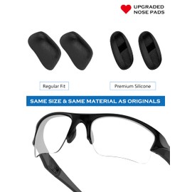 Replacement Nosepieces Nose Pads for Oakley Flak Jacket | Flak 2.0 009295 | Flak Draft OO9364 | Fast Jacket OO9097,OJ9005 OJ9008, OO9228 OO9363 OO9364 OO9086 Sunglass - Black