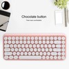 Ajazz Wireless Keyboard Bluetooth 84 Keys Retro Round Keycap Gaming