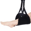 Airplane Footrest Made with Premium Memory Foam Portable Travel Foot Rest Hammock to Relax Your Feet and Leg Travel Accessories for Office Airplane Trian Home Office (Black)