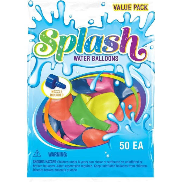 PMU Assorted Water Balloons with Refill Nozzle, Water Bomb Balloons