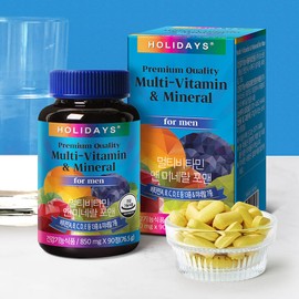 Holidays Multivitamin & Mineral for Men 90 tablets, 1 bottle (3 month supply) / 홀리데이즈 멀티비타민 앤 미네랄 포맨 90정 1병 (3개월분)