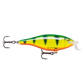 Rapala Fishing Tackle Classic Fishing Lure Shallow Shad Rap Size: 9cm/12g Freshwater Floating Bait Swimming Depth 6-8ft Balsa Fishing Tackle Fire Perch FP 9cm/12g
