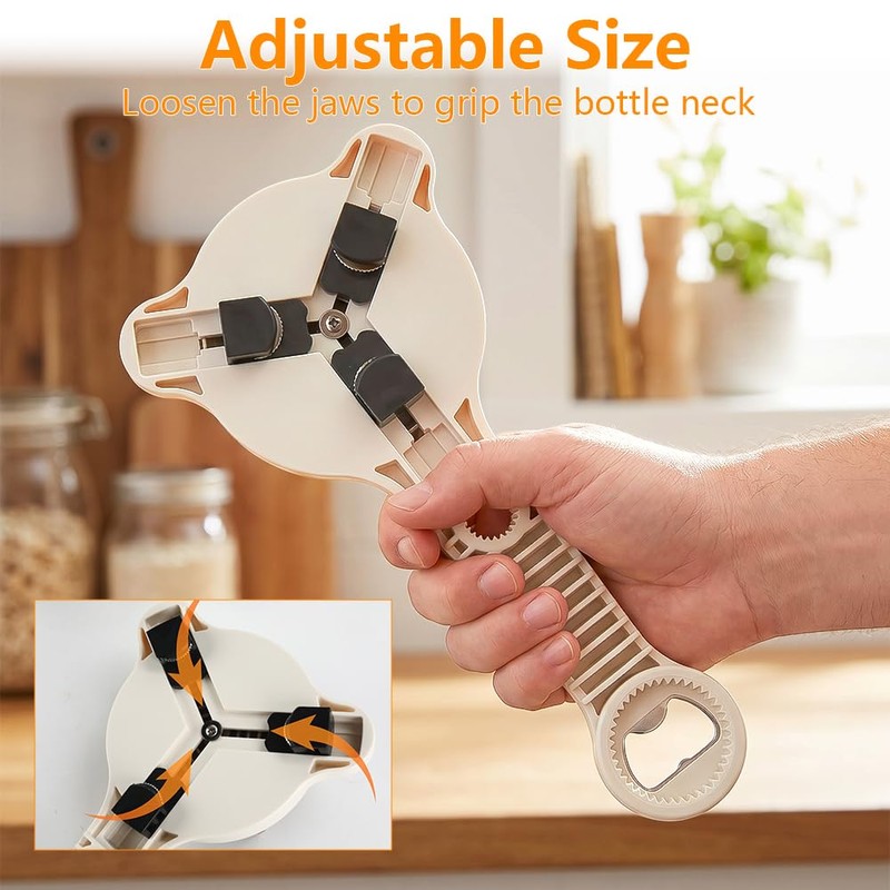 4-In-1 Jar Opener Adjustable Jars Opener for Seniors Women Men